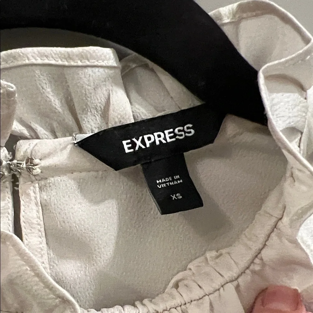 Express Cream Ruffled Blouse - Picture 2 of 2